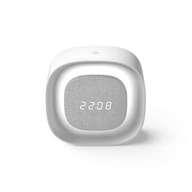 Forverer LED-vekkerklokke med nattlys - hvit