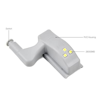Sensor LED skapbelysning / garderobedørbelysning - 10-pakning