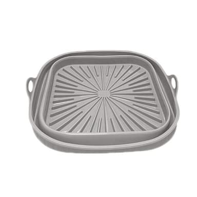 Sammenleggbart Silikonbrett for Airfryer – 20,5 x 21 cm | Enkelt å Rengjøre