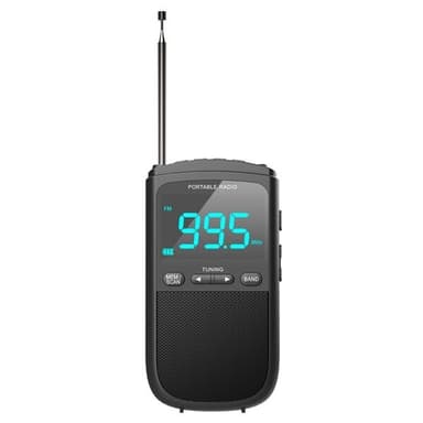 Camry bærbar miniradio med USB-C og LCD-skjerm