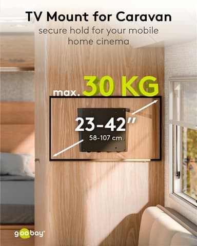 TV-veggfeste Caravan FIXED (M), svart TV-veggfeste Caravan FIXED (S), svart