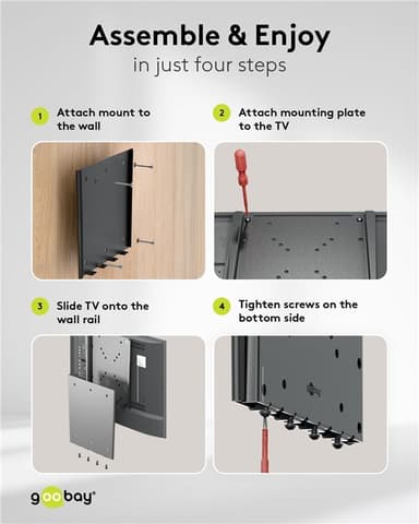TV-veggfeste Caravan FIXED (S), svart TV-veggfeste Caravan FIXED (S), svart