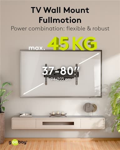 TV-veggfeste Basic FULLMOTION (L), svart TV-veggfeste Pro FULLMOTION (XL), svart