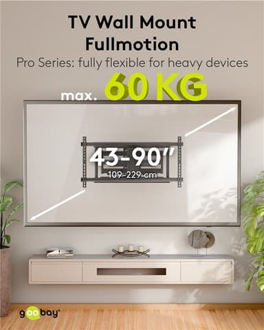 TV-veggfeste Pro FULLMOTION (XL), sort