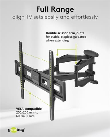 TV-veggfeste Basic FULLMOTION (L), svart TV-veggfeste Pro FULLMOTION (XL), svart