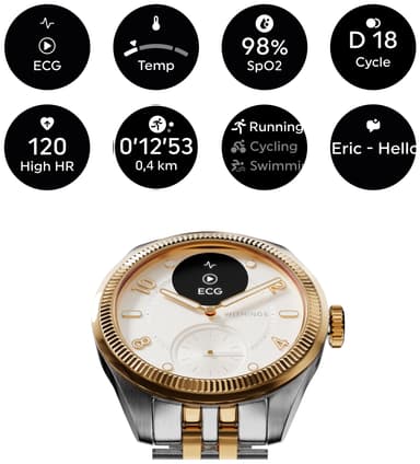 Withings ScanWatch Nova Brilliant hybridklokke 39mm (gull)