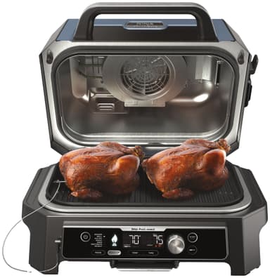 Ninja Woodfire Pro Connect XL elektrisk grill OG901EU (blå og sort)