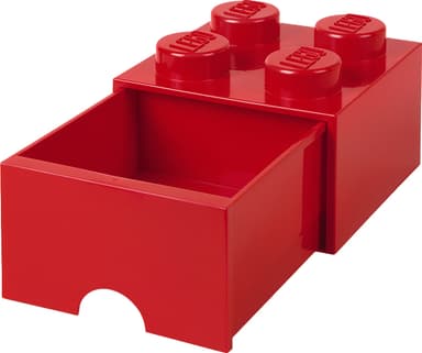 Play LEGO oppbevaringsskuffe (fire knotter, fargerik rød)