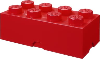 Play LEGO oppbevaringsboks (8 knotter, dyp rød)