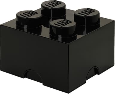 Play LEGO oppbevaringsboks (4 knotter, sort)