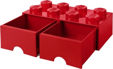 Play LEGO oppbevaringsskuffe (åtte knotter, fargerik rød)