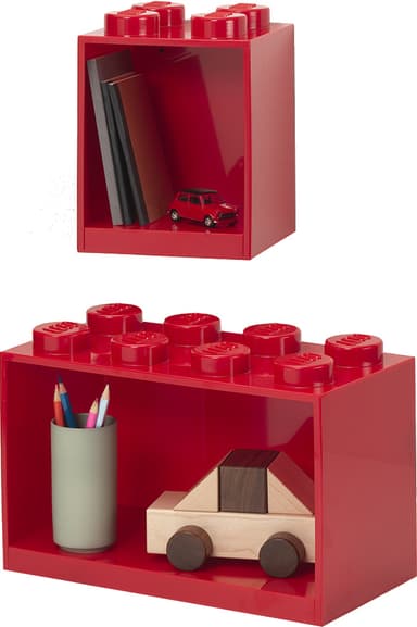 Play LEGO hylle (fargerik rød)