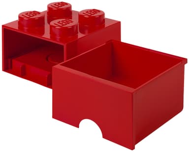 Play LEGO oppbevaringsskuffe (fire knotter, fargerik rød)