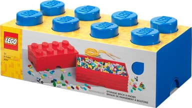 Play LEGO oppbevaringsboks (8 knotter, dyp blå)
