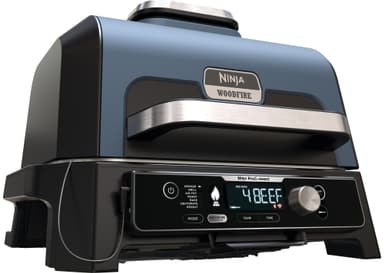 Ninja Woodfire Pro Connect XL elektrisk grill OG901EU (blå og sort)