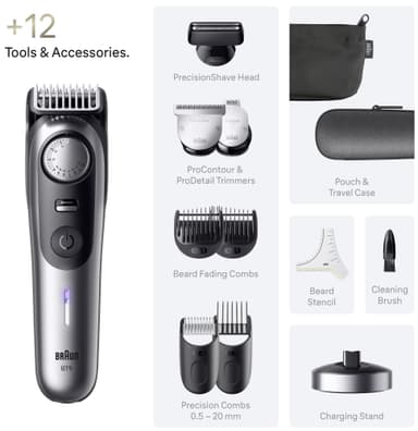 Braun Series 9 skjeggtrimmer BT9560 (krom)