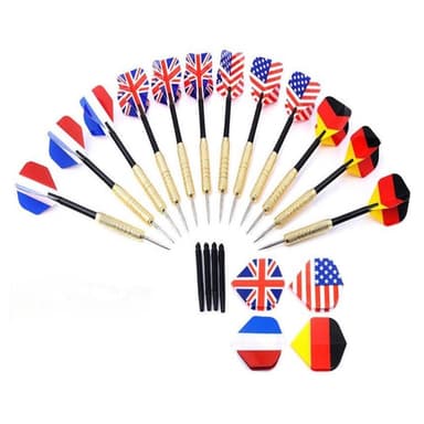 12 stk 18g piler Dart Dartkasting Dartkast Dartpiler i messing