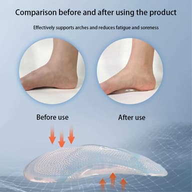Innersåle Flat Foot Support Innleggssåler med høy hæl smertelindring - S