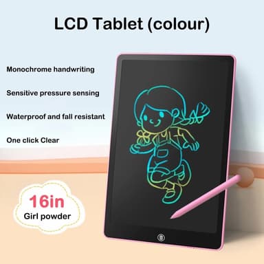JX-16 16-tommers LCD-skriveblokk Tegneblokk Scribble Pad