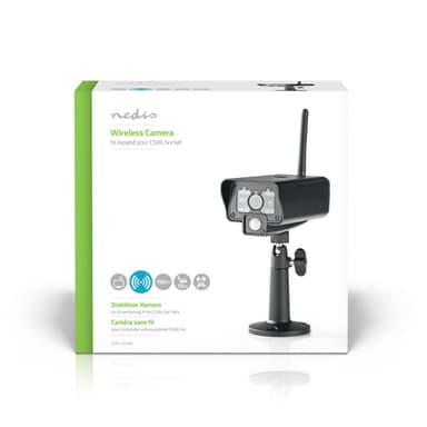 Nedis Digital Wireless Camera | 2.4 GHz | VGA | Innendørs og Utendørs | Nattsyn: 5.00 m | Betraktningsvinkel: 73 ° | Sort | IP54