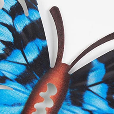 Art 3D Butterfly Vegghengende dekor Hagepynt til hjemmet - Blå