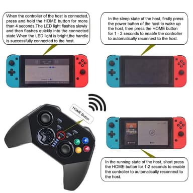 Kompatibel med Nintendo Switch Bluetooth Control Gamepad Turbo-funksjon