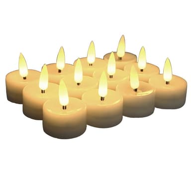 12 stk LED-lys batteri elektronisk lys - varmt hvitt lys