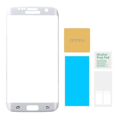 AMORUS Samsung Galaxy S7 Edge Herdet Glass - Hvit