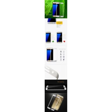 AMORUS Samsung Galaxy S7 Edge Herdet Glass - Hvit