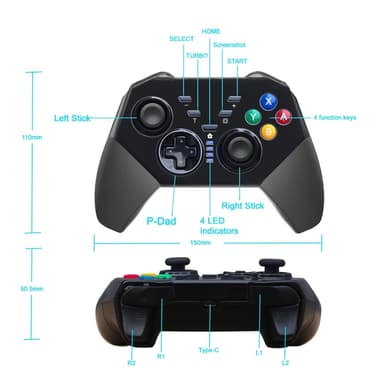 Kompatibel med Nintendo Switch Bluetooth Control Gamepad Turbo-funksjon