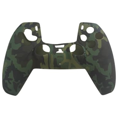 Playstation 5/PS5 Silikondeksel - Mønster Camo Grønn