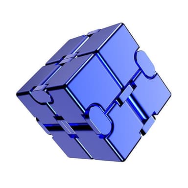 Fidget Spinner Relaxation Infinite Cube Metal Flip Cube Blå