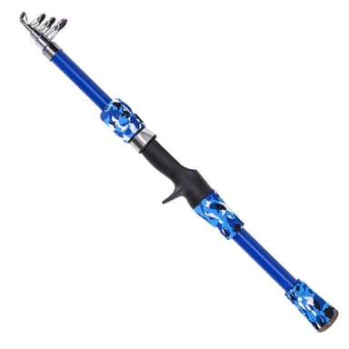 LEO 165 cm uttrekkbar glassfiber fiskestang Spinnende fiskestang