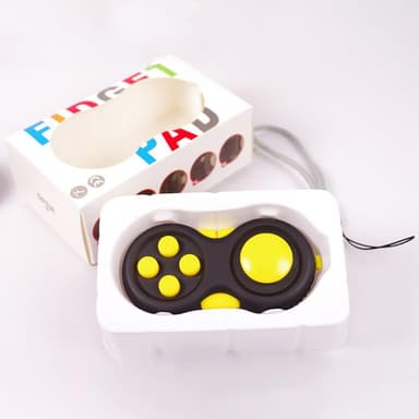 Fidget Spinner Relaxation Pill Joystick med Nøkkelring - Svart