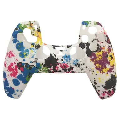 Playstation 5/PS5 Silikondeksel - Mønster Hvit/Prikker