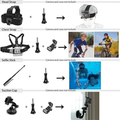 54-i-1 Tilbehør til GoPro Hero 12 11 10 9 Massevis av gode ting