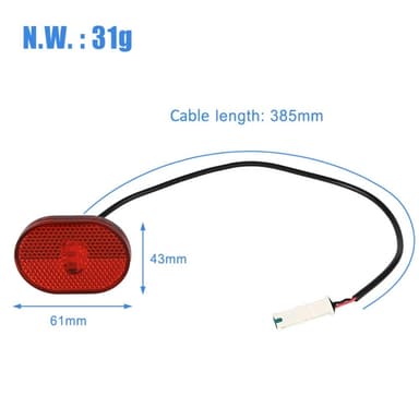 For Scooter Xiaomi 4 4 Pro Baklys Varsellys LED Baklys
