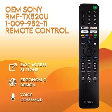RMF-TX520U TV fjernkontroll Erstatning for Sony TV