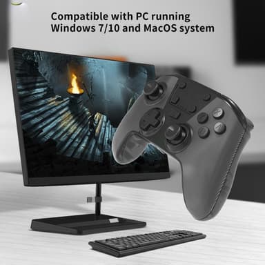 Trådløs spillkontroller kompatibel med Nintendo Switch/Lite/OLED/PC/Steam Deck