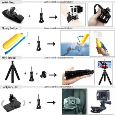 54-i-1 Tilbehør til GoPro Hero 12 11 10 9 Massevis av gode ting