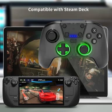 Trådløs spillkontroller kompatibel med Nintendo Switch/Lite/OLED/PC/Steam Deck