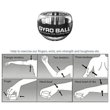 Treningsstyrkende håndleddsgyroskop Gyro Power Ball Fidget
