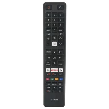 CT-8069 TV fjernkontroll Erstatning for Toshiba Smart TV