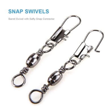 100 stk/eske Fiskekulelager Swivels Snap Connector Fisketilbehør