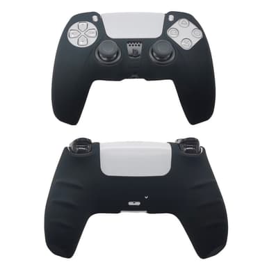 For Sony PlayStation 5 PS5 Silikonetui Anti-Slip Beskyttelse - Svart