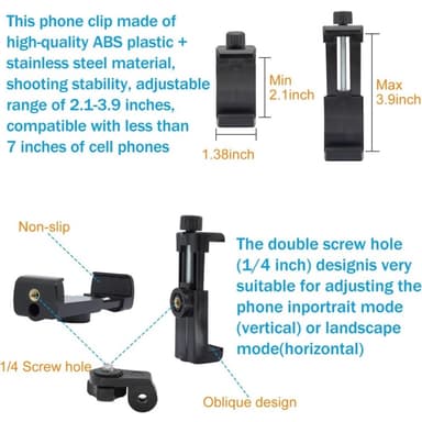 5-i-1 actionkameratilbehør Sett hodestroppklips osv for GoPro