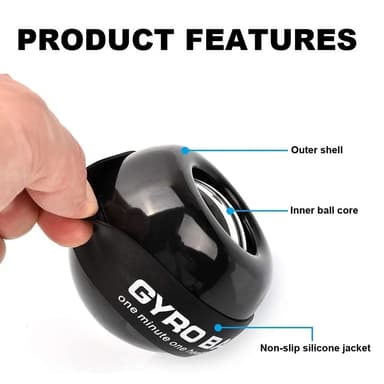 Treningsstyrkende håndleddsgyroskop Gyro Power Ball Fidget