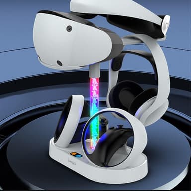 For PS5 VR-hodetelefon+kontroller Ladestativ