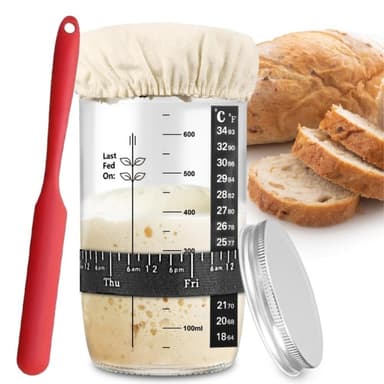 Surdeig 730ml Gjæringskrukke Startbeholder for glassbaketilbehør