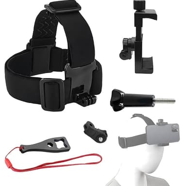 5-i-1 actionkameratilbehør Sett hodestroppklips osv for GoPro
